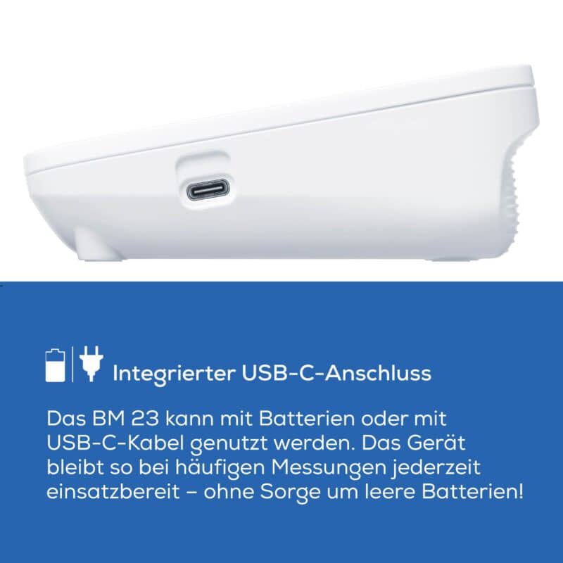 Präzises Diagnostikgerät mit integriertem USB-C Anschluss, ideal für medizinische Anwendungen.