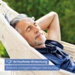 Hängematten-Entspannung für Senioren, Herzfrequenz-Überwachung bei Herzrhythmusstörungen.