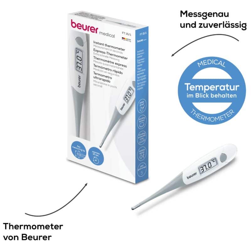 Präziser digitaler Fiebermesser für schnelle Temperaturmessung.