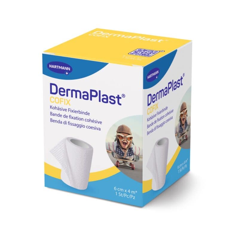 Hochwertige, kuschelige Fixierbinde für medizinische Anwendungen bei Hautverletzungen.