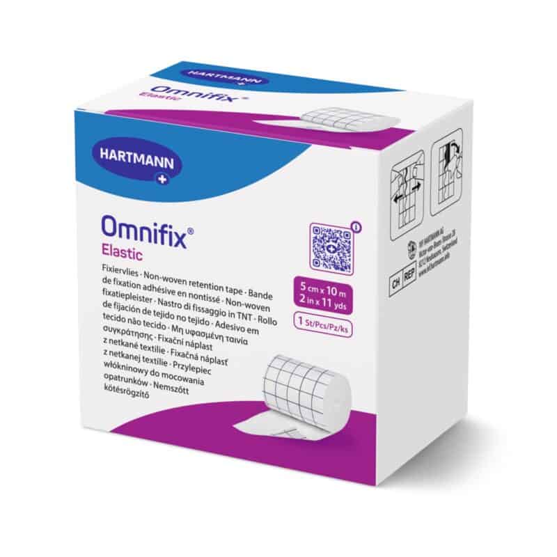 Hochwertiges non-woven Fixierband für stabile Verbände, 5cm x 10m, leicht abreißbar.