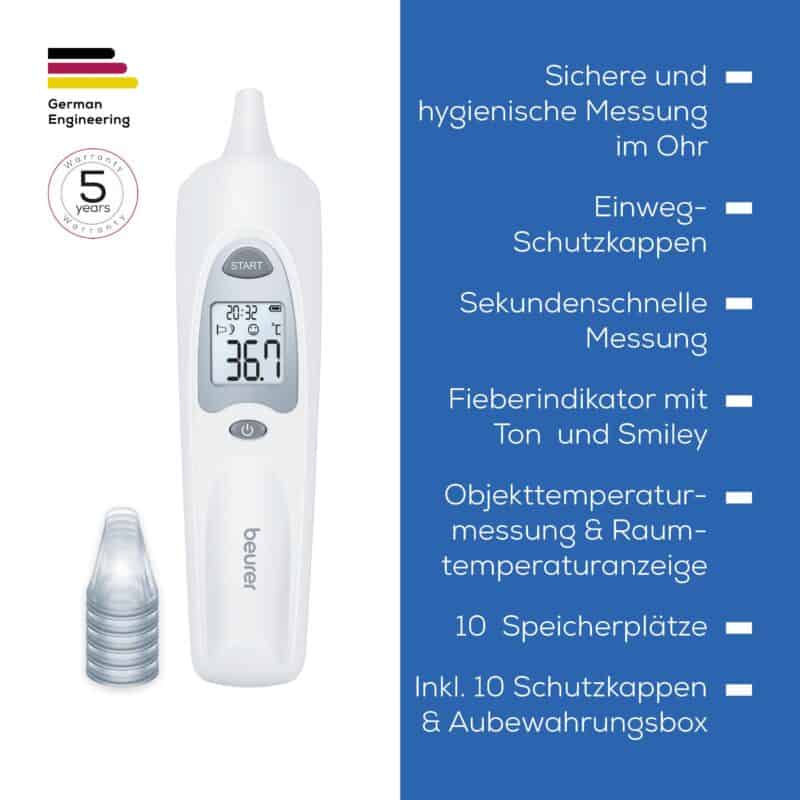 beurer ohrthermometer infrarot FT58 9